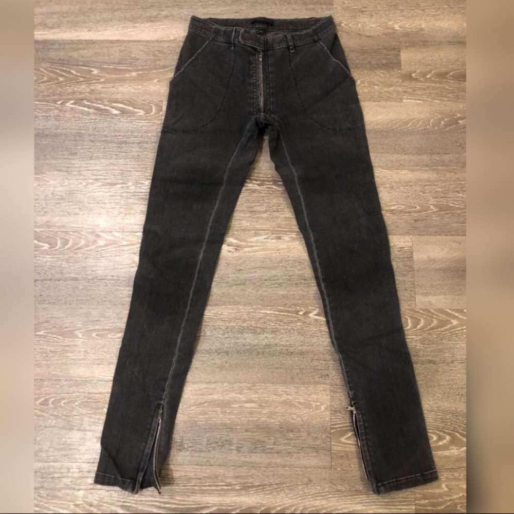 The Row Zip Black Skinny Jeans Size Small